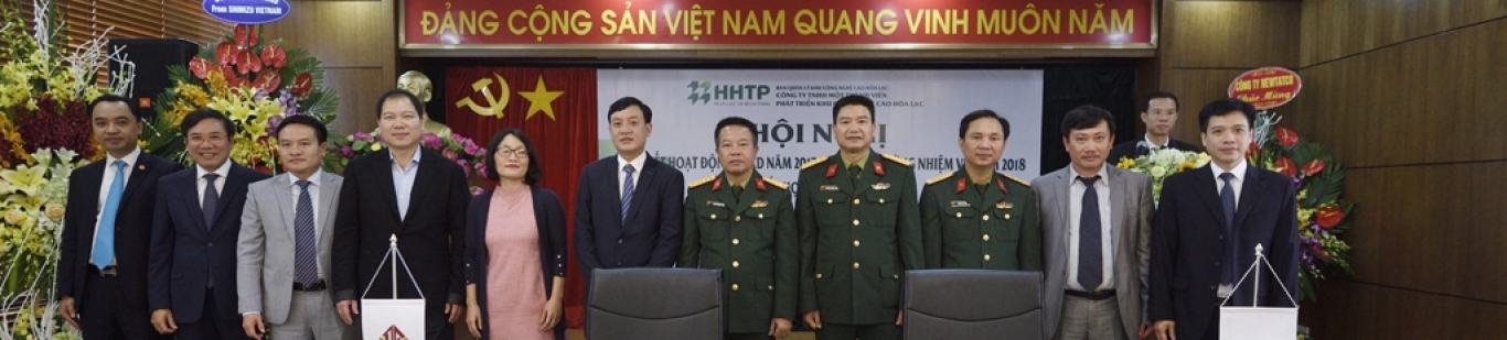 Lễ ký kết hợp tác kinh doanh toàn diện với Công ty TNHH MTV phát triển khu Công nghệ cao Hòa Lạc